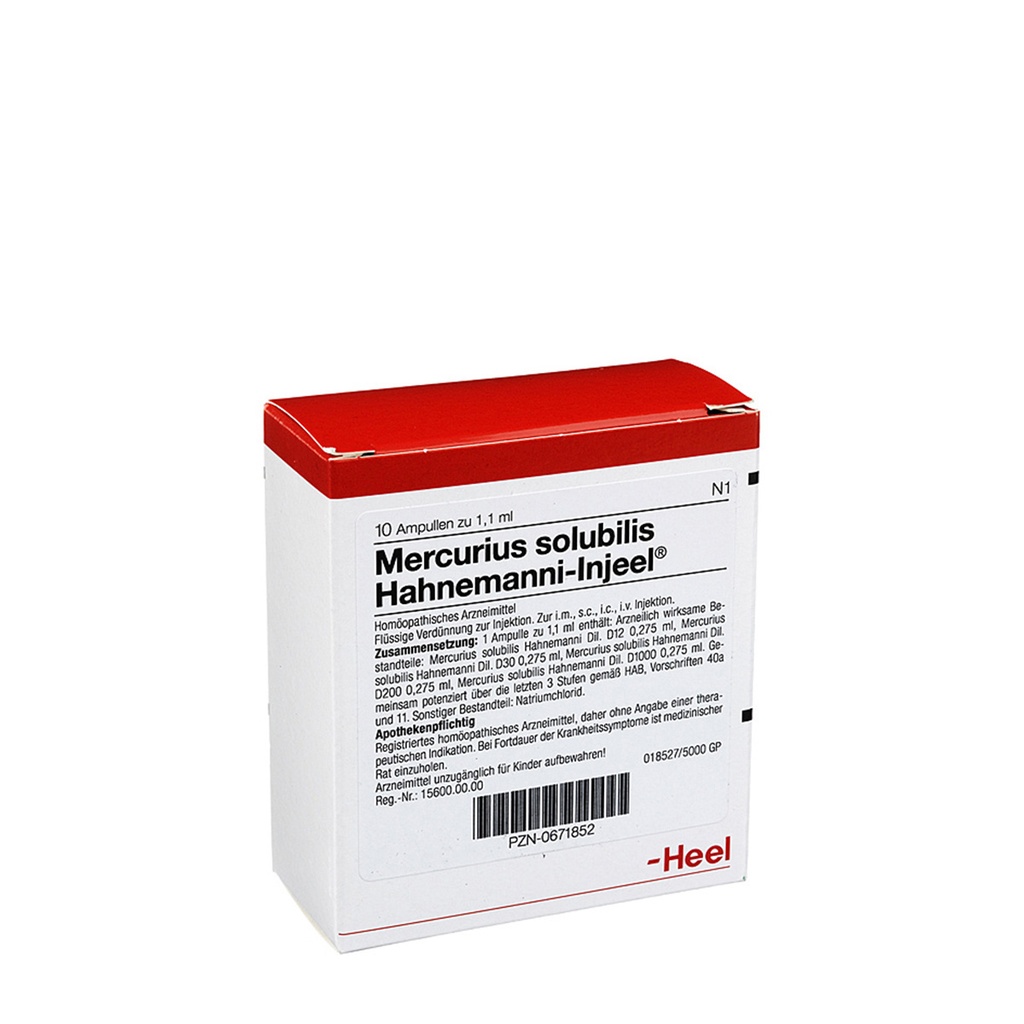 Mercurius Solubilis Hannemann-Injeel 10 x 1,1 ml
