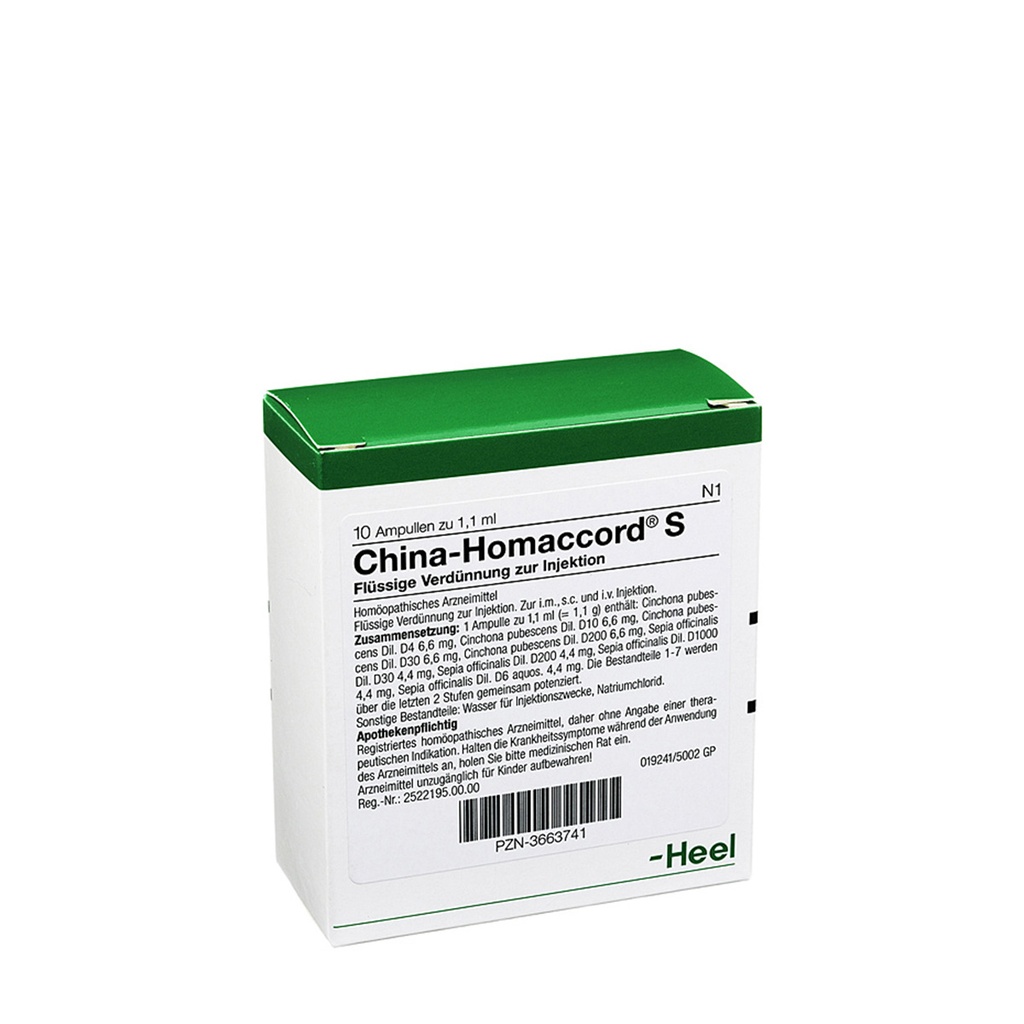 China-Homaccord, 10 x 1,1 ml ampuller