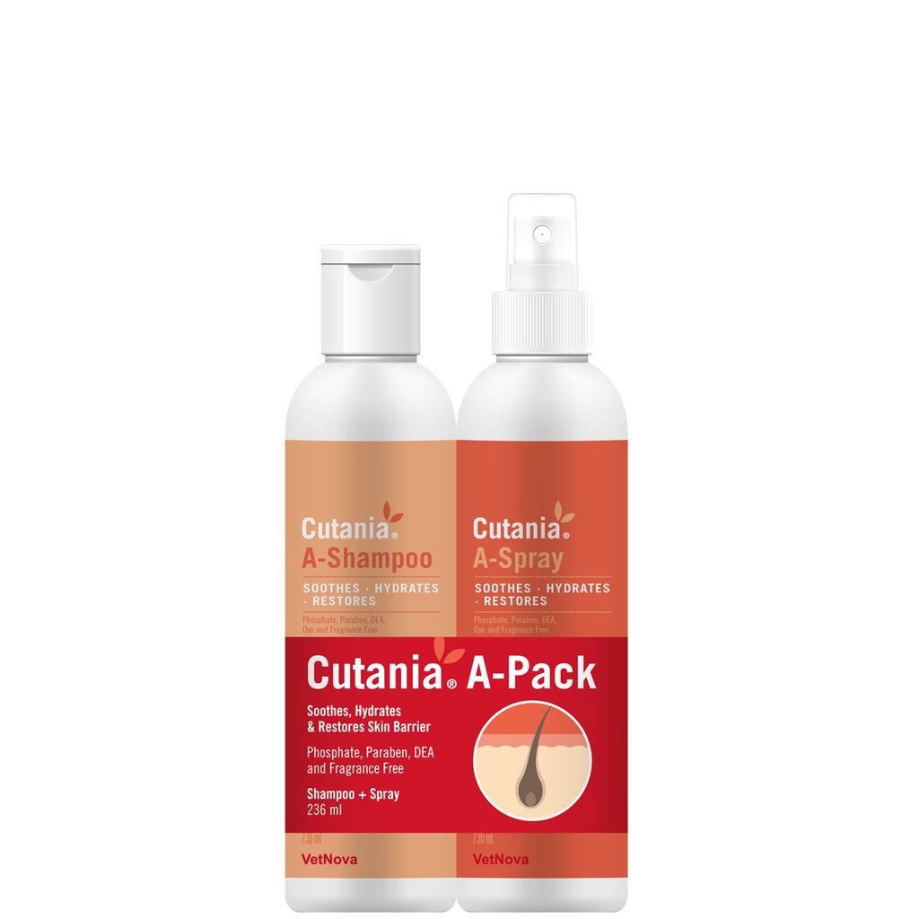 CUTANIA A-Pack (shampoo + spray 2 x 236 ml)