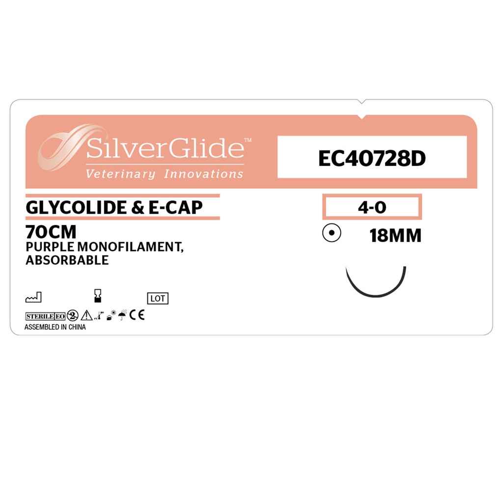 Sutur EC40728N Glycolide & e-Cap 12 stk.