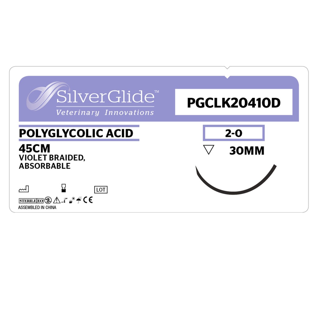 Sutur PGCLK20410D Polyglycolic Acid 36 stk.