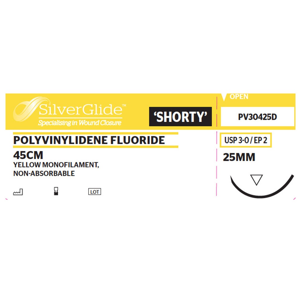 Sutur PV-30425D Polyvinylidene Fluoride 36 stk.