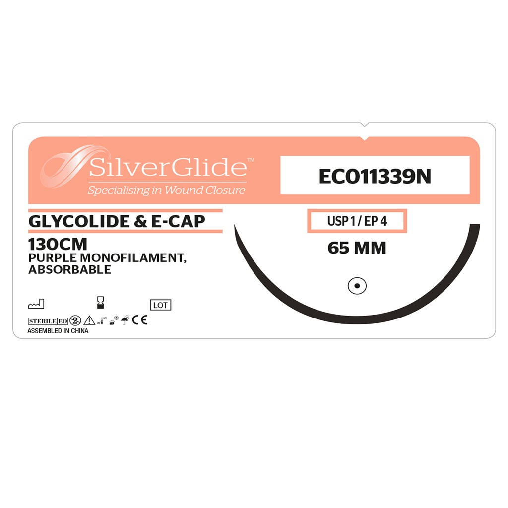 Sutur EC011339N Glycolide & e-Caprolactone 12 stk.