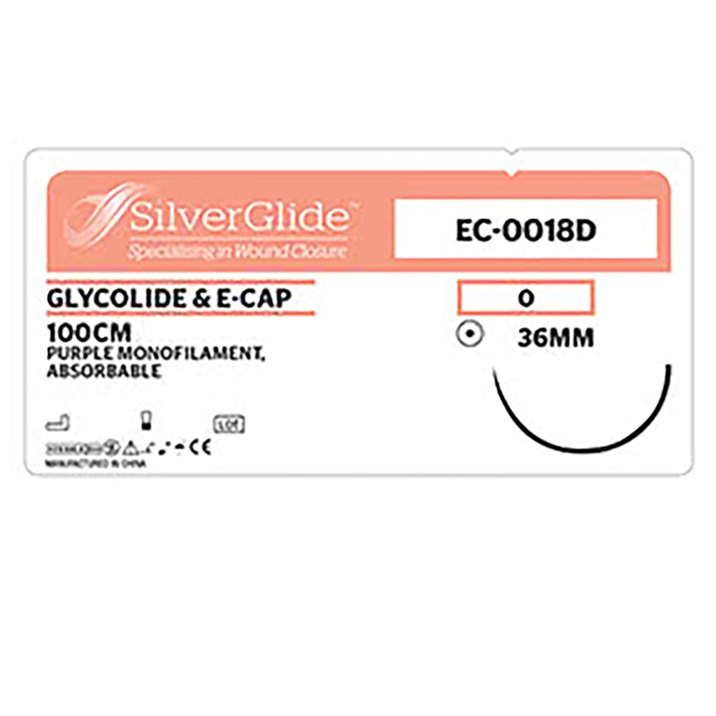 Sutur EC0018D Glycolide & e-Cap 36 stk.