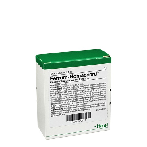 [35160] Ferrum Homacord 10 x 1,1 ml