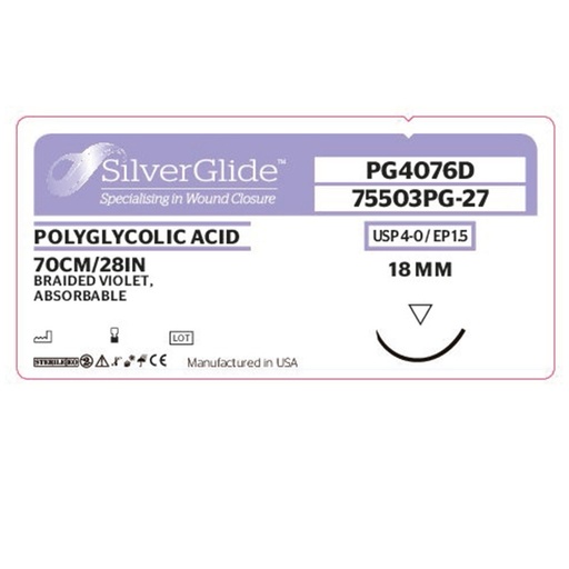 [20462] Sutur PG4076N Polyglycolic Acid 12 stk. 