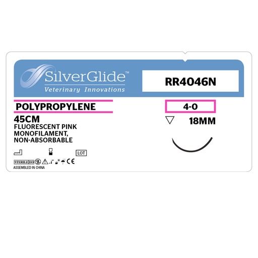 [20266] Sutur RR4046N Pink Polypropylene 12 stk.